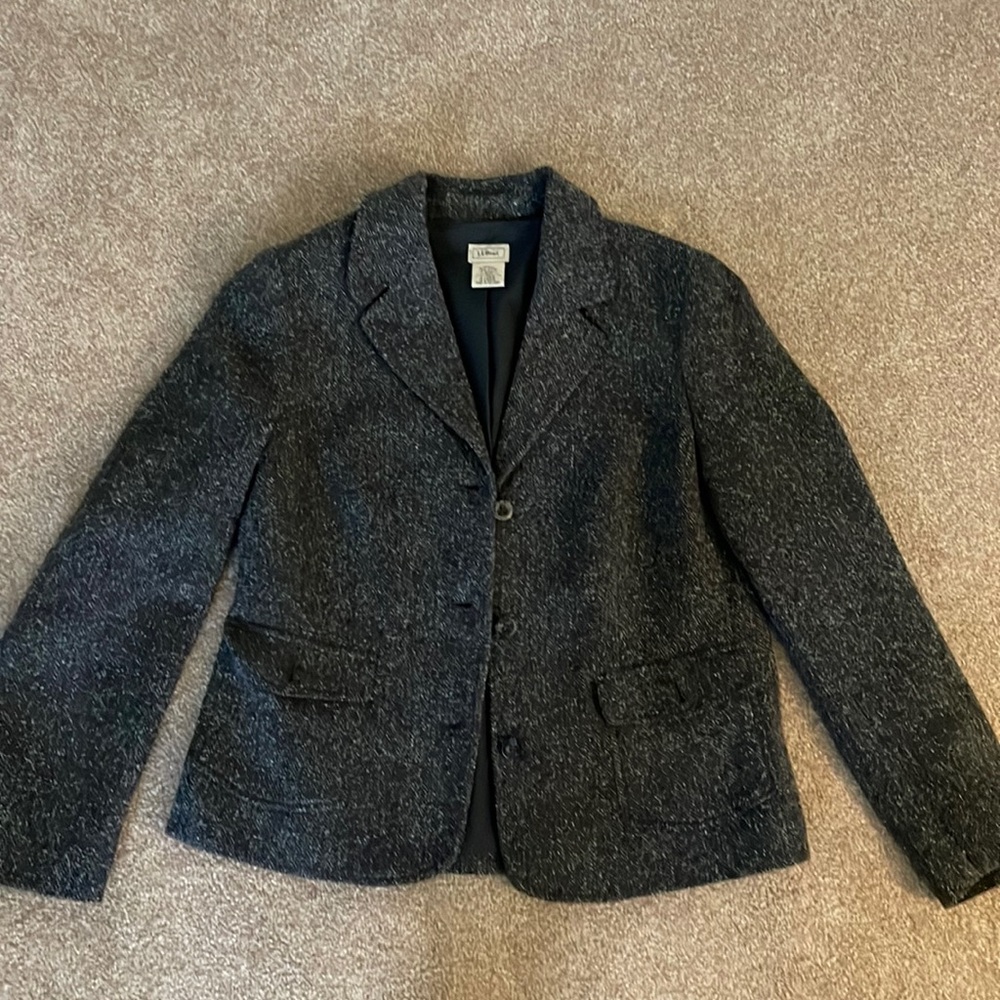 L.L. Bean tweed blazer jacket